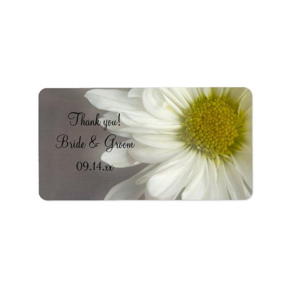 Soft White Daisy Wedding Thank You Favor Tags