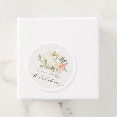 Soft White Pumpkin Blush Floral Bridal Shower Favo Favor Tags