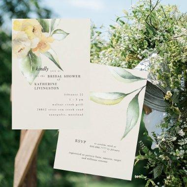 Soft Yellow Floral Cream