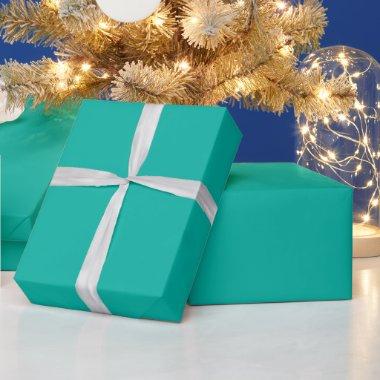 Solid Color Teal Classic Blank Template Elegant Wrapping Paper