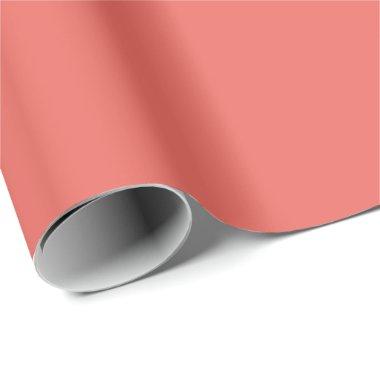 Solid Color Wrapping Paper in Salmon Coral