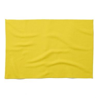 Solid Lemon Yellow Kitchen Towel