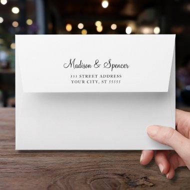 Solid White Simple Wedding Envelope
