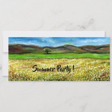 SOLITARY TREE ,YELLOW FIELD SUMMER PARTY PROGRAMME Invitations