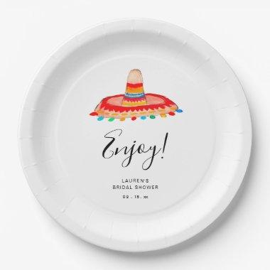 Sombrero Bridal Fiesta Paper Plates