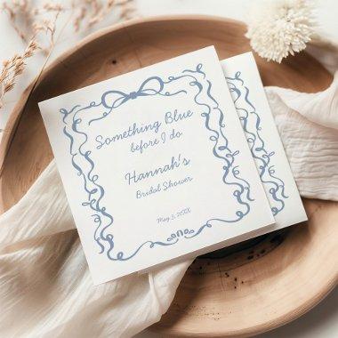 Something Blue Before I Do Bow  Napkins