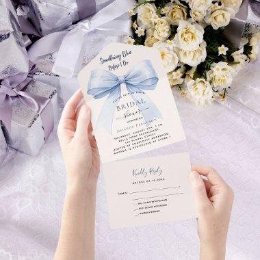 Something blue before I do bow  rsvp All In One