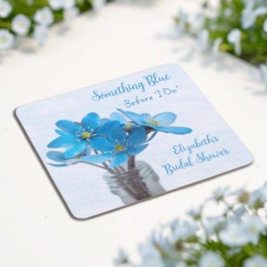 Something Blue Before I Do  Square Paper Coaster