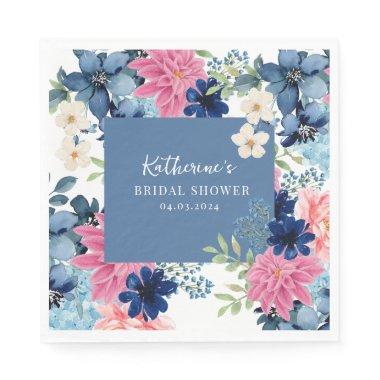 Something blue before i do bridal shower Welcome Napkins