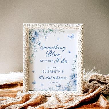 Something Blue Before I Do Bridal Shower Welcome Poster