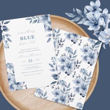 Something Blue Before I do Delicate Bridal Shower Invitations