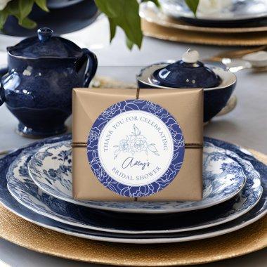 Something Blue Before I Do Elegant  Classic Round Sticker