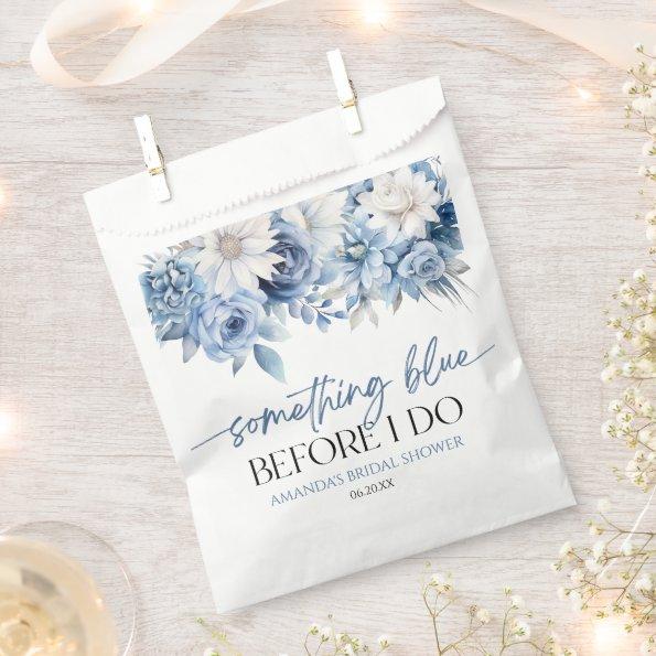 Something Blue Before I Do Floral  Favor Bag