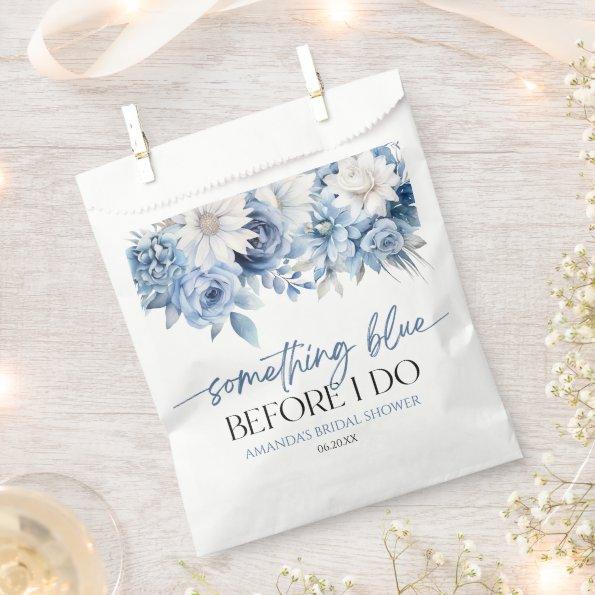 Something Blue Before I Do Floral Bridal Shower Favor Bag