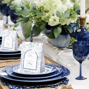 Something Blue Before I Do Floral  Favor Boxes