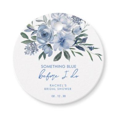 Something Blue Before I Do Floral Bridal Shower Favor Tags