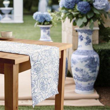 Something Blue Before I Do Floral  Medium Table Runner