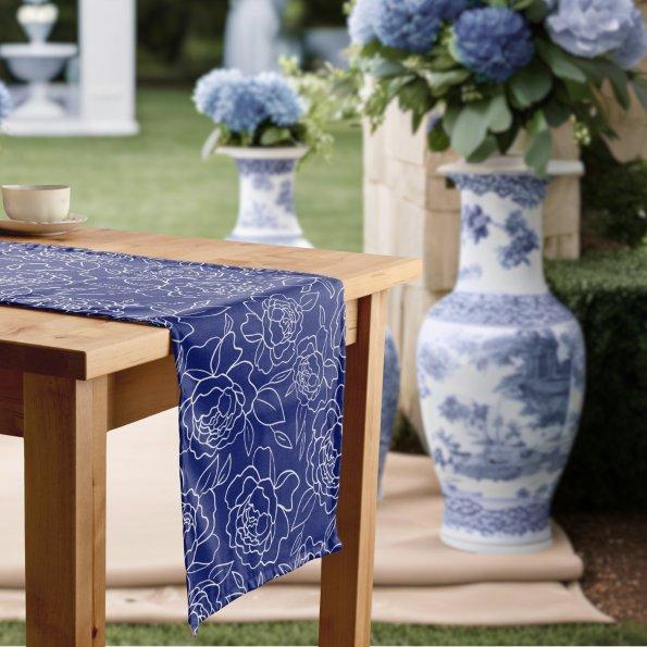 Something Blue Before I Do Floral  Medium Table Runner