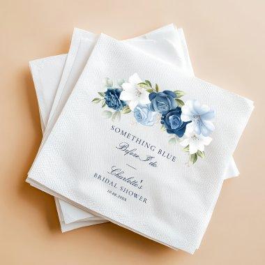 Something Blue Before I Do Floral  Napkins