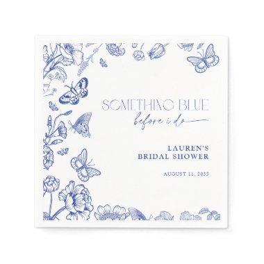 Something Blue Before I Do Floral  Napkins