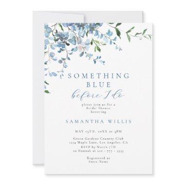 Something Blue Before I Do Wisteria Bridal Shower Invitations