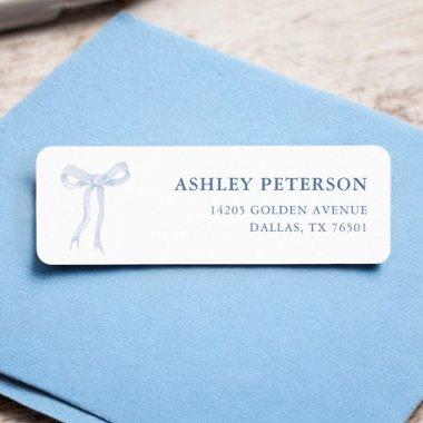 Something Blue Bow  Return Address Label