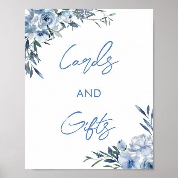 Something Blue Bridal Shower Invitations and Gifts Sign