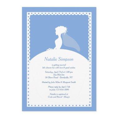 Something Blue Bridal Shower Invitations