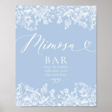 Something Blue Bridal Shower Mimosa Bar Sign