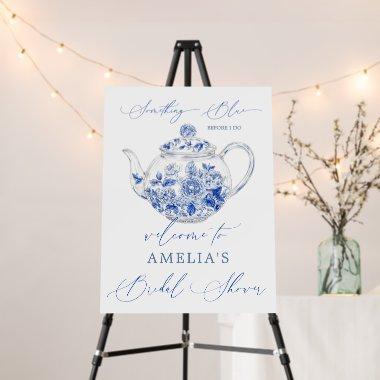 Something Blue  Toile Welcome sign
