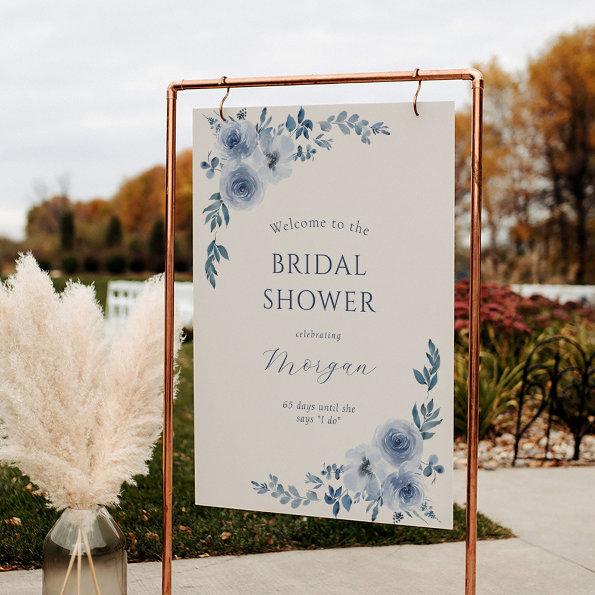 Something Blue Bridal Shower Welcome Sign