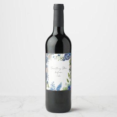 Something Blue Bridal Shower Wine Label