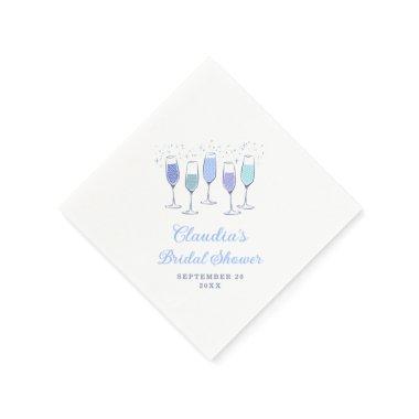 Something Blue Champagne  Napkins