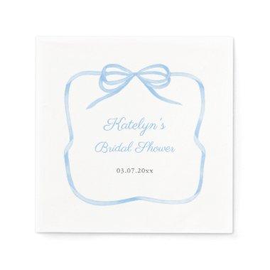 Something Blue Coquette Bow  Party Napkins