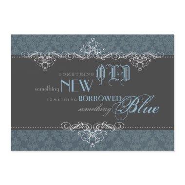 Something Blue Elegant Bridal Shower Invitations