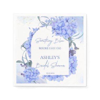 Something blue elegant bridal shower napkins