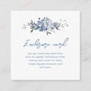 Something Blue Floral Bridal Shower Enclosure Invitations