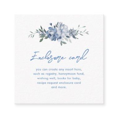 Something Blue Floral Bridal Shower Enclosure Invitations