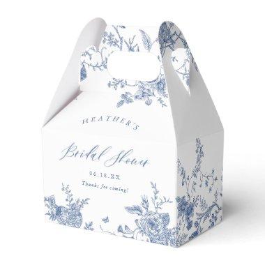 Something Blue Floral Bridal Shower Favor Boxes