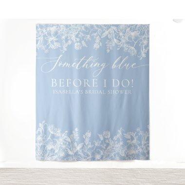 Something Blue Floral Bridal Shower Photo Backdrop