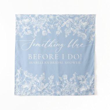 Something Blue Floral  Photo Backdrop
