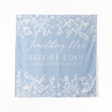 Something Blue Floral Bridal Shower Photo Backdrop