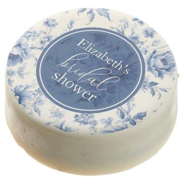 Something Blue Floral French Toile  Chocolate Covered Oreo
