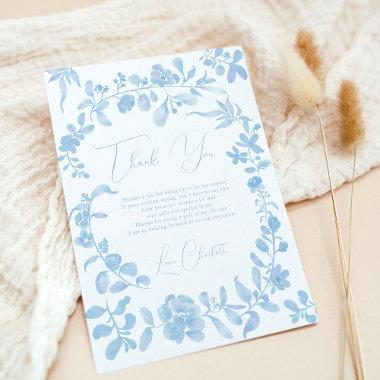 Something blue french vintage floral bridal shower thank you Invitations