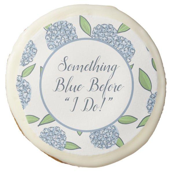 Something Blue Happy Hydrangeas  Sugar Cookie
