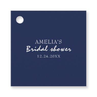 Something blue Navy blue Bridal Shower Favor Tags