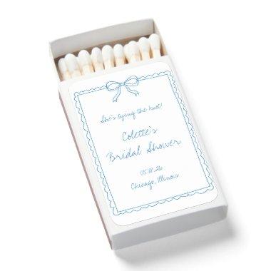 Something Blue Tying the Knot Bow  Matchboxes