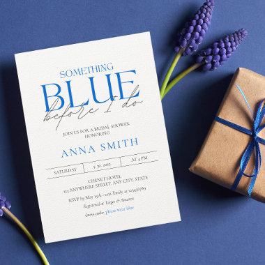 Something Blue Unique Bridal Shower Theme Invitations