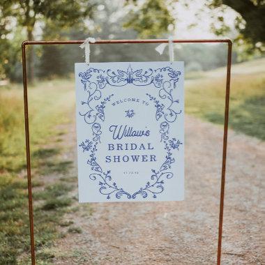 Something Blue Victorian Bridal Shower Welcome Foam Board