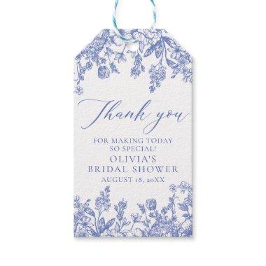 Something Blue Victorian Floral Bridal Shower Gift Tags